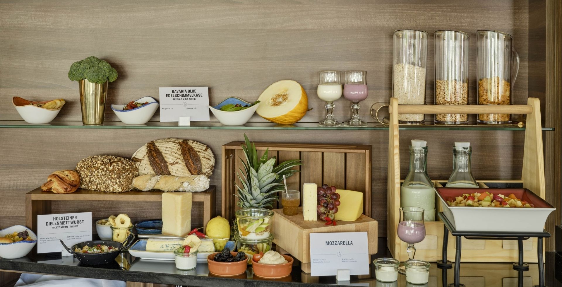 Variety of food served in a buffet at Flemings Hotels