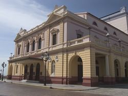 Exterior façade view of the Presidential Palace in Panama