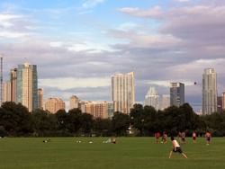 People enjoying Zilker Metropolitan Park near Austin Condo