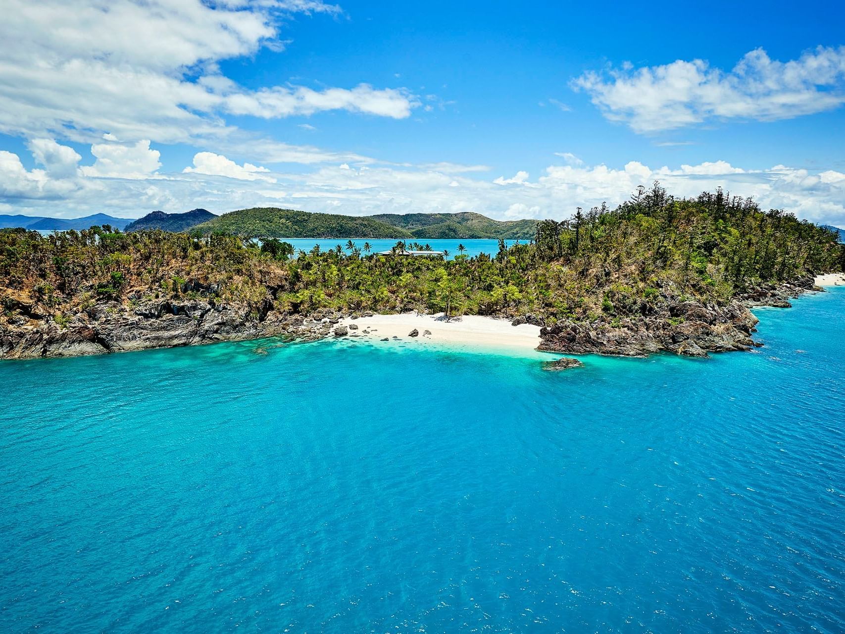 Splendid blue ocean with islands near Daydream Island