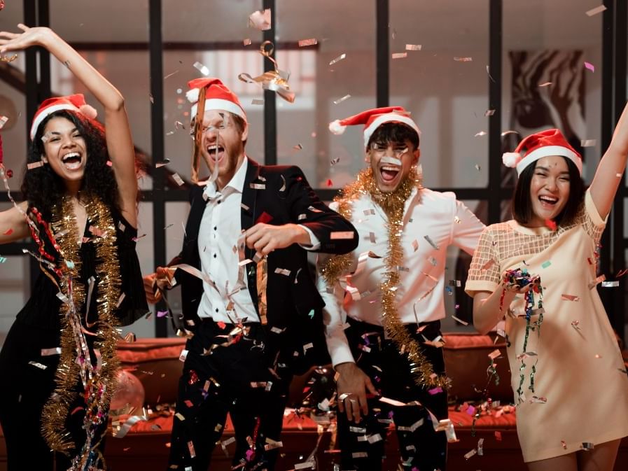 People celebrating Christmas at Chatrium Hotels & Residences