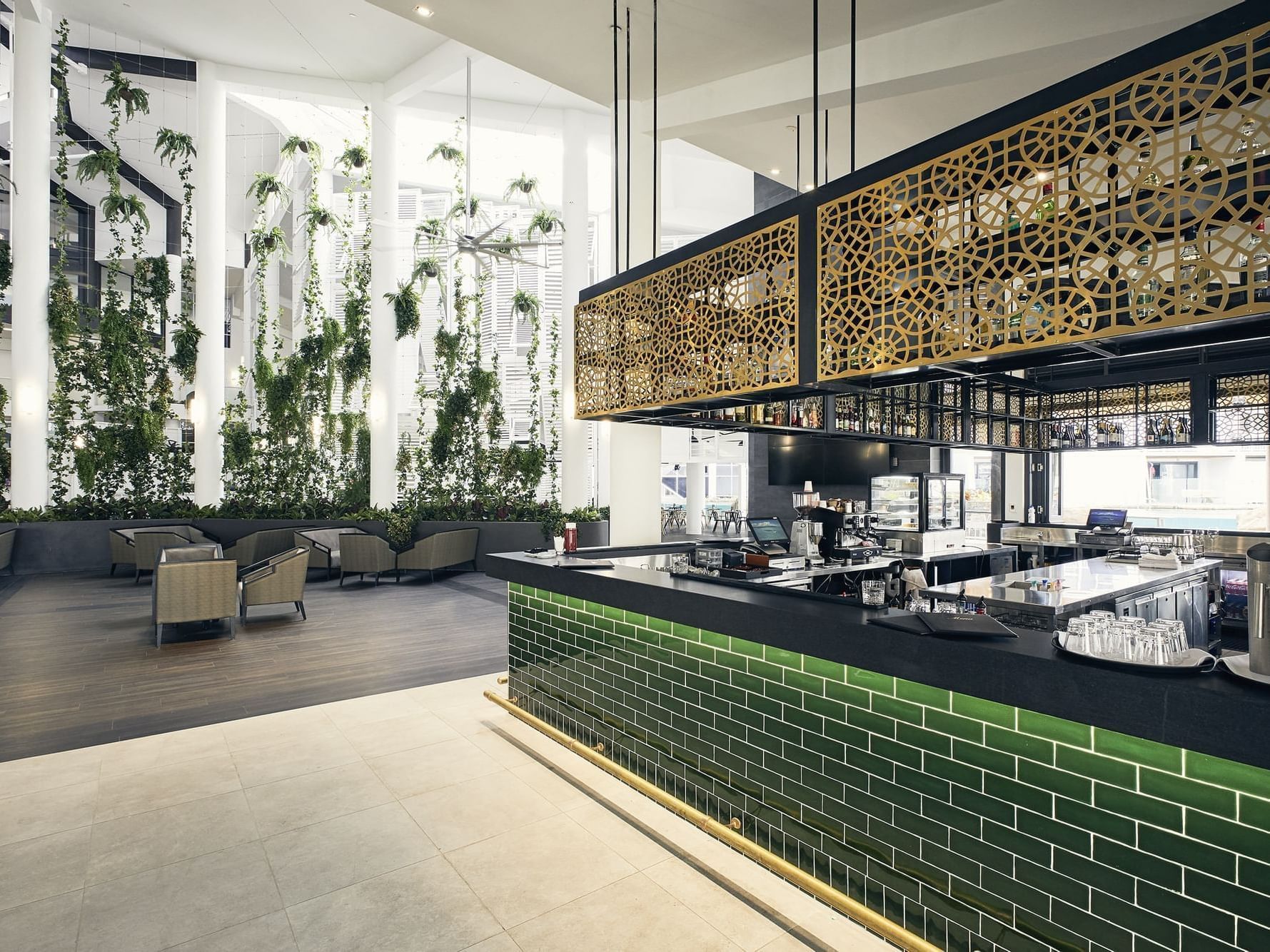 Close-up of the counter of Tonic Bar at Daydream Island