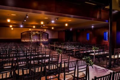 ceremony view at Cheshire wedding setup
