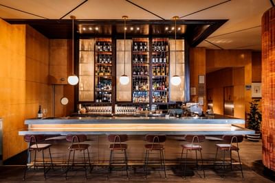 Counter & stools in Silo Bar at Amora Hotel Sydney