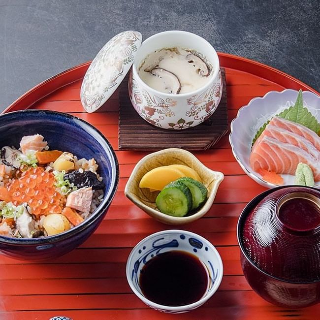 Closeup of food plate in Yamazato at Hotel Okura Manila