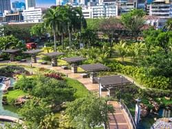 Distant view of Ayala Center near the St.Giles Makati Hotel