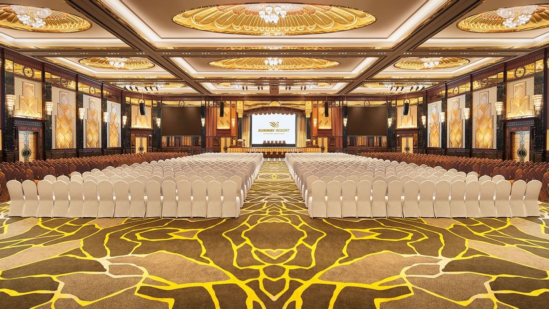 Theatre-style seating in Grand Lagoon Ballroom at Sunway Lagoon