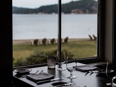 Restaurant dining area at Alderbrook Resort & Spa