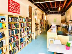 The bookstore with a café near The Rockaway Hotel