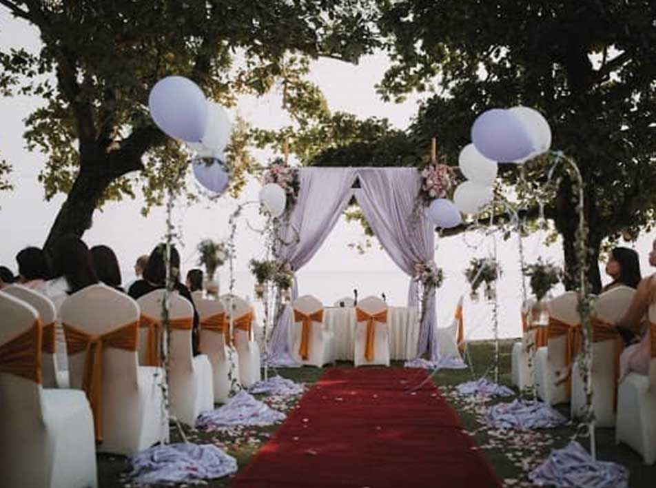 Middle view of outdoor wedding decoration at Lexis Suites Penang hotel - Lexis Suites Penang