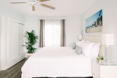 Spacious hotel room with King bed