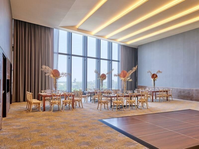 Tables arranged for an event indoors, Fiesta Americana Travelty