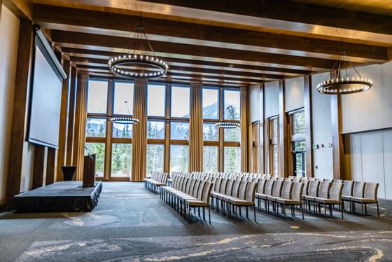 Interior view of the meeting hall at The Malcolm Hotel