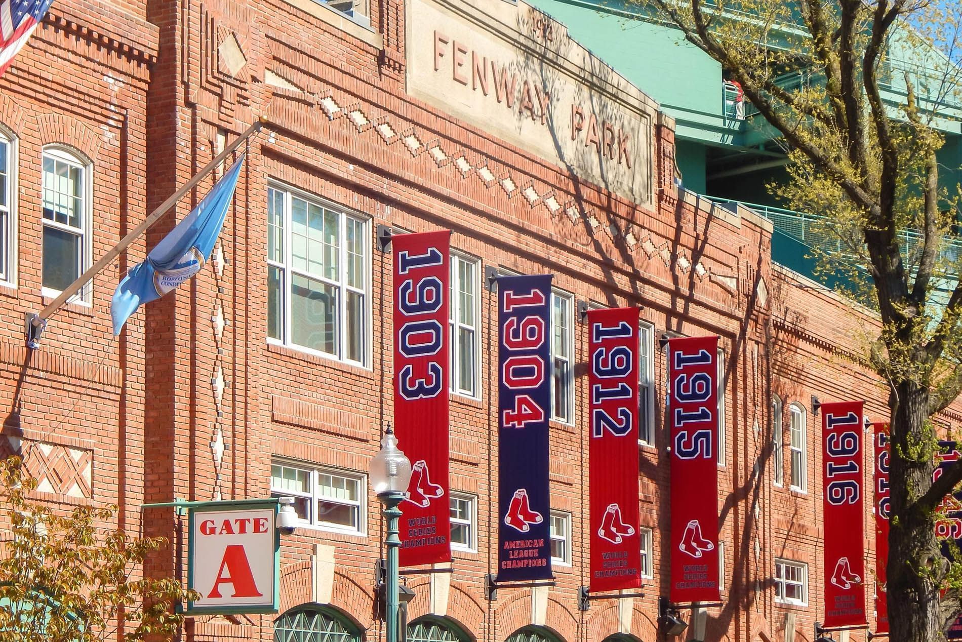 Fenway Boston Red Sox World Series Champions Years Banners Photo