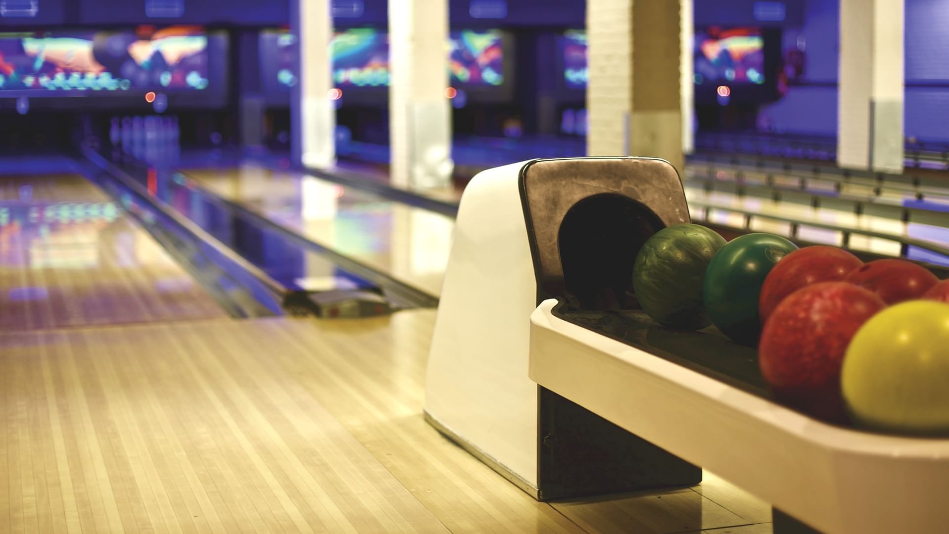 Close up of the bowling alley at  The Original Hotels