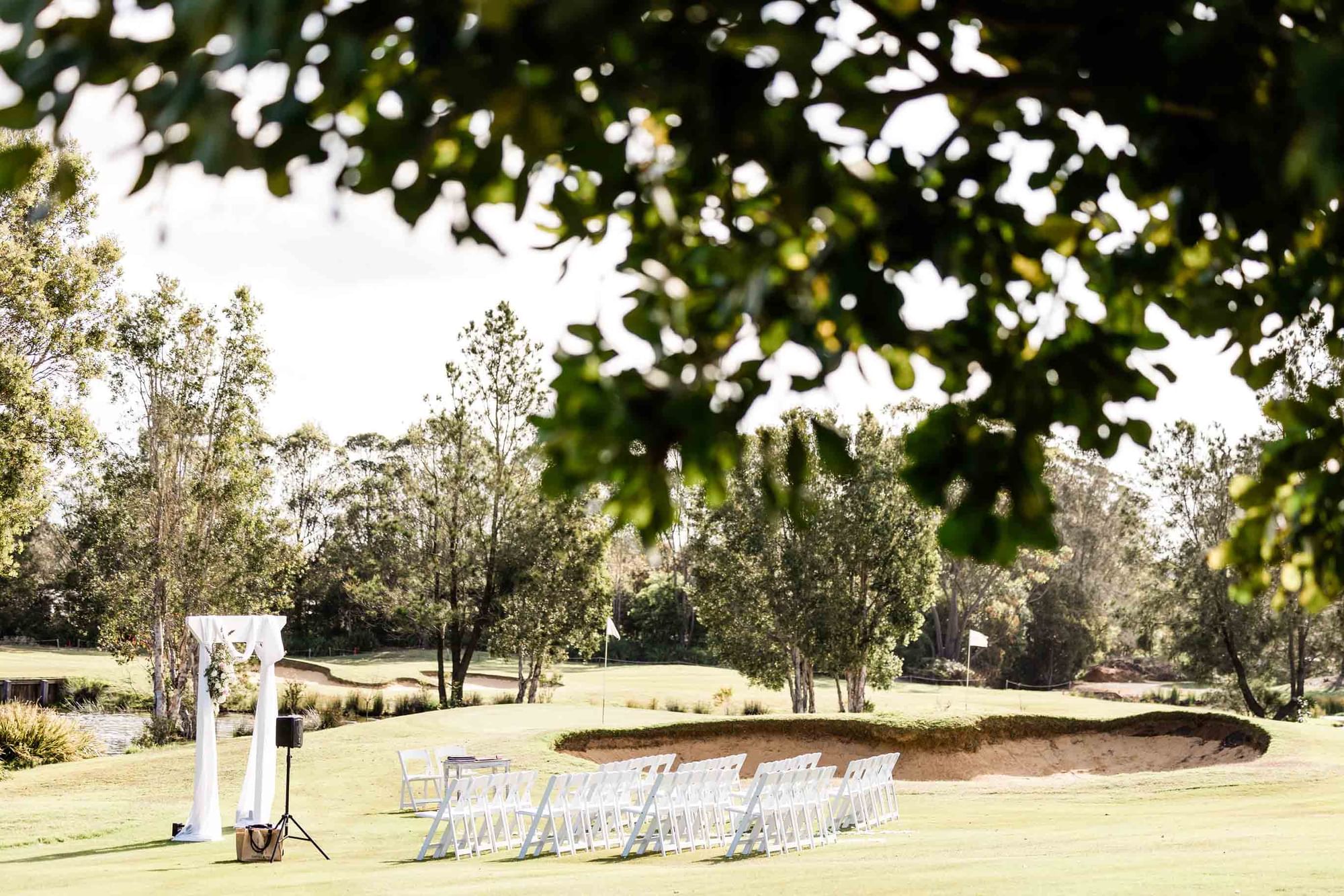 Central Coast Wedding venue with water views and golf course