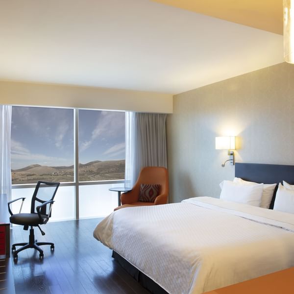 Interior of Superior Room with city view at Fiesta Inn