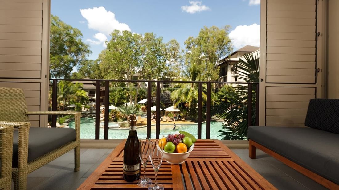 Balcony in Two Bedroom at Pullman Palm Cove Sea Temple Resort