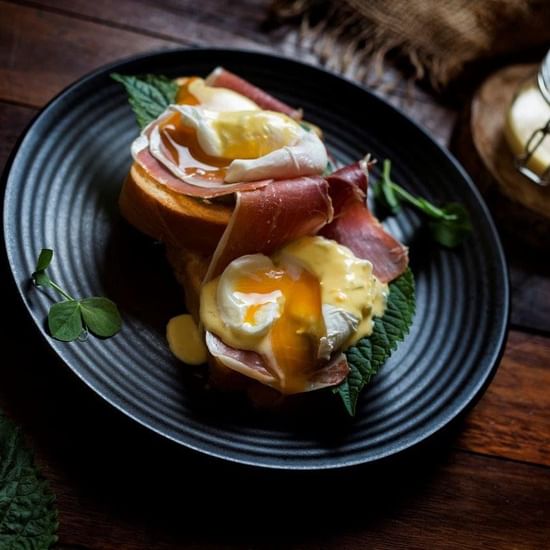 Croque-Monsieur With Poached Eggs at Pullman Olympic Park