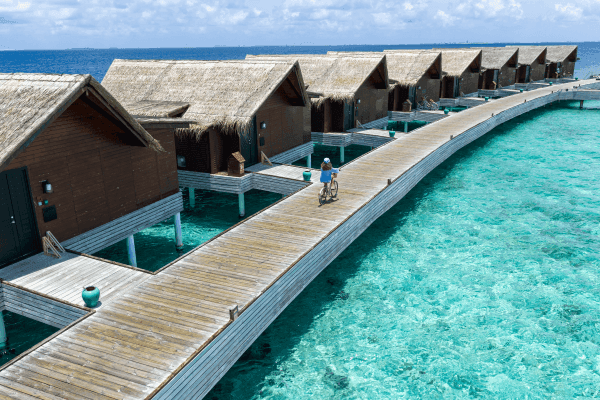 Grand Park Kodhipparu Maldives Recreation - Cycling on the jetty