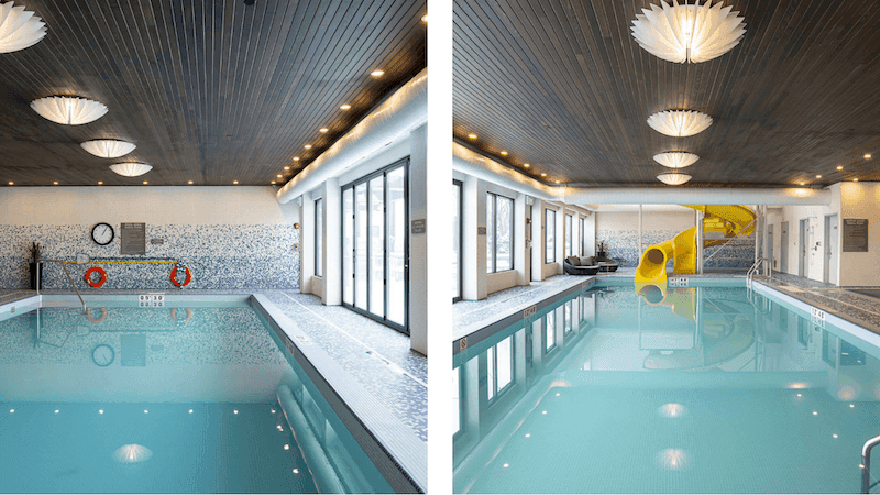 The pool at Sandman Signature Sherwood Park Hotel