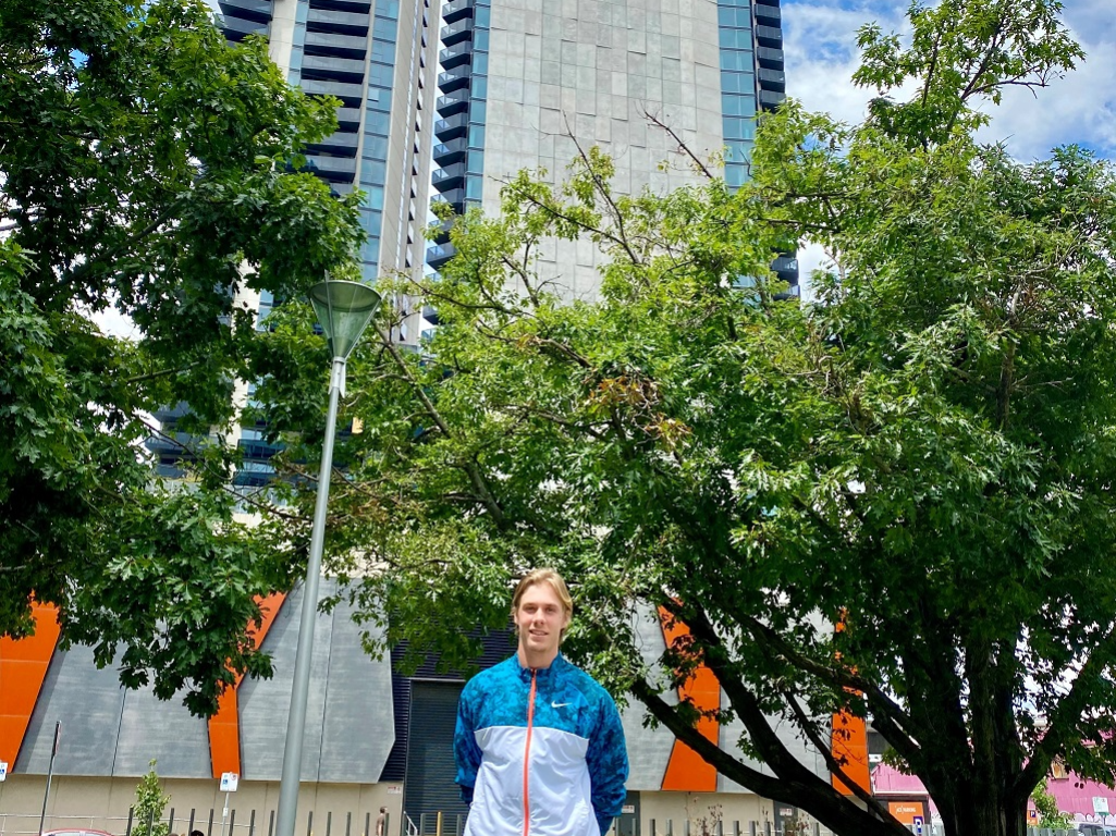 Denis Shapovalov talks tennis while at Imagine Marco