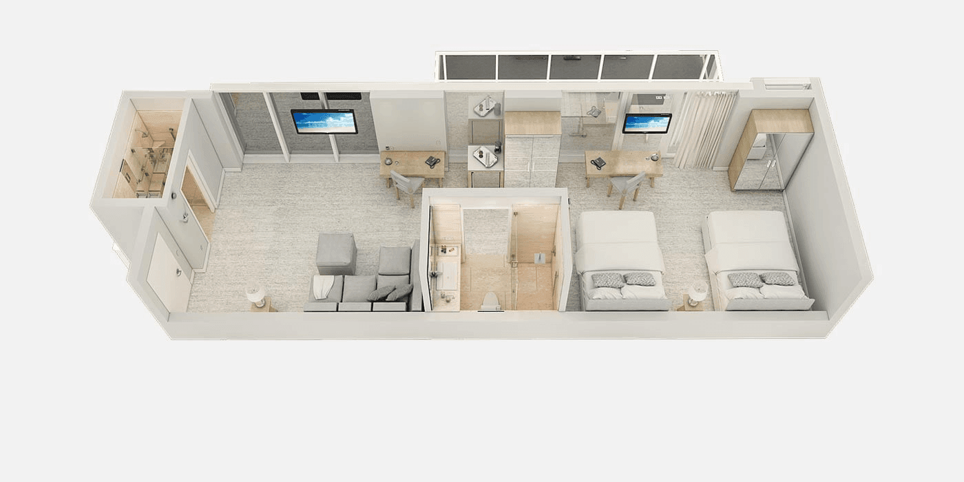 Floorplan of Standard Double Suites