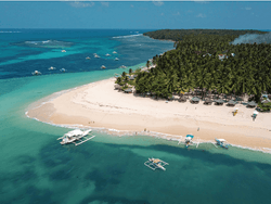 Aerial view of Daku Island near Hop Inn Davao