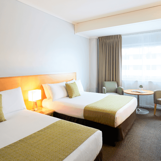 Double room suit family and group travellers at Novotel Perth Langley, located in Perth's CBD