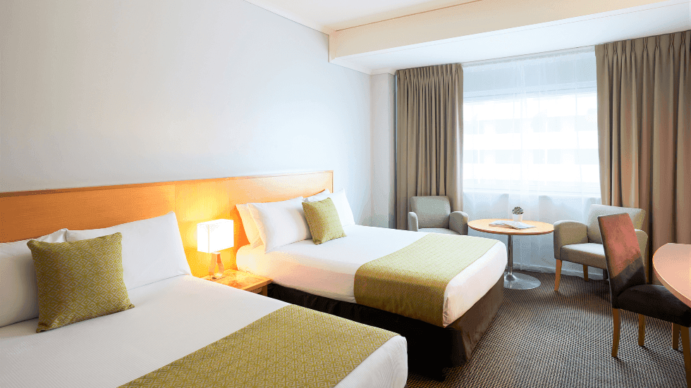 Double room suit family and group travellers at Novotel Perth Langley, located in Perth's CBD