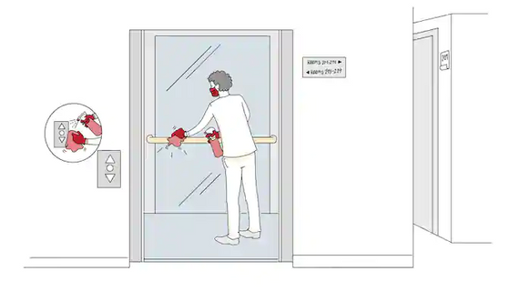 Illustration of Heath & Safety precautions used at Jasper Hotel