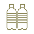 Vector illustration of Two Water Bottles in Room at Ogunquit Hotel and Suites