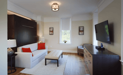 Interior of a living space in a room at The Abbey Inn
