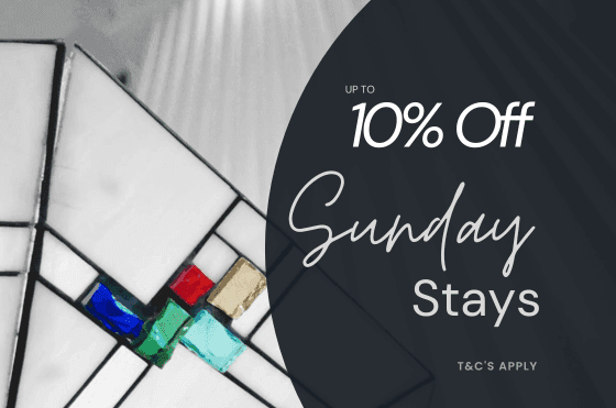 Up to 10% Off Sunday Stays poster at The Grace Sydney