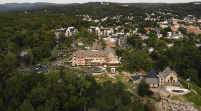Aerial view of the hotel & city at The Abbey Inn