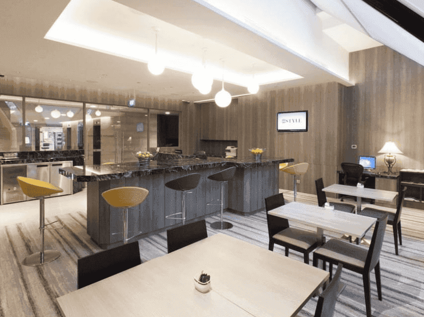 Dining area in Executive Club Lounge at Carlton Hotel Singapore