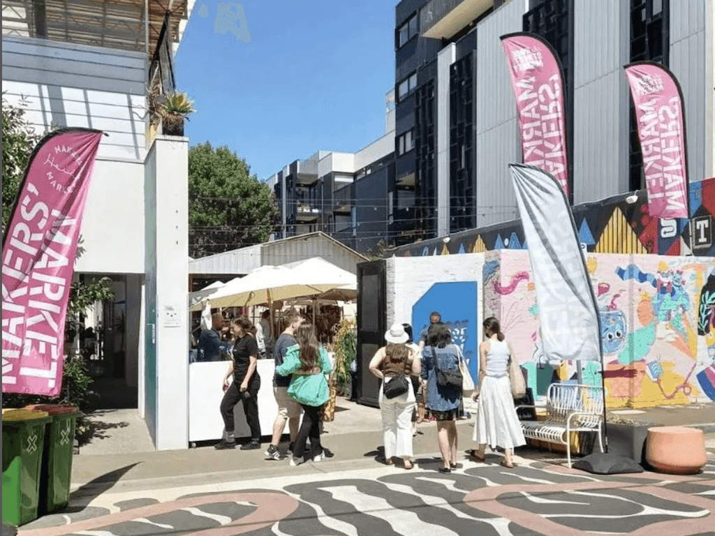 Entrance of Rose street market near Brady Central Melbourne