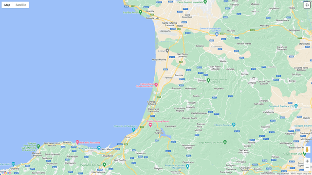 Map showing the location of Falkensteiner Club Funimation Garden Calabria
