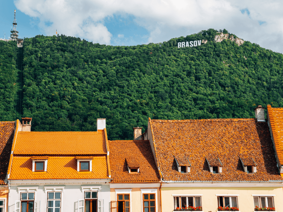 Brasov letters on Tampa mountain top near Ana Hotels