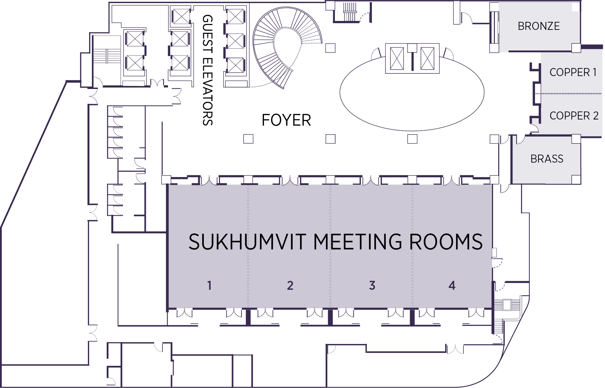 Floor Plan of 8th Floor at Carlton Hotel Bangkok Sukhumvit