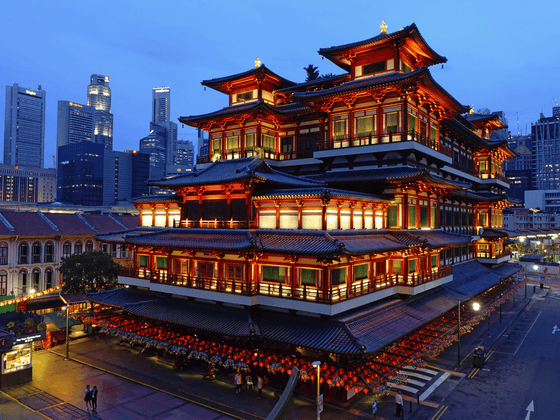 Buddha Tooth Relic Temple near Paradox Singapore