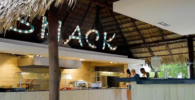 Buffet area of Snack Bar at Playa Blanca Beach Resort