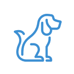 Vector icon of Dog Friendly used at SeaCrest Oceanfront Hotel Pismo Beach