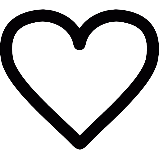 Vector illustration of heart icon used at Hotel Les Gentianettes, The Originals Relais