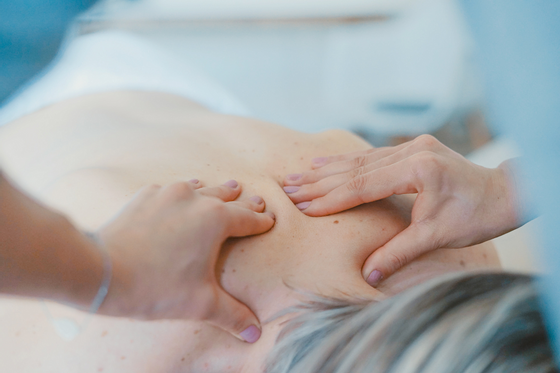 a person receiving a massage