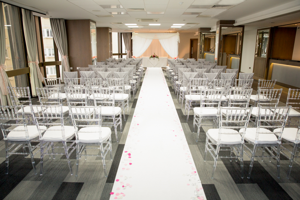 Wedding ceremony in our Martello suite