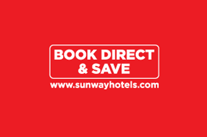 Book Direct and Save banner used at Sunway Hotel Seberang Jaya