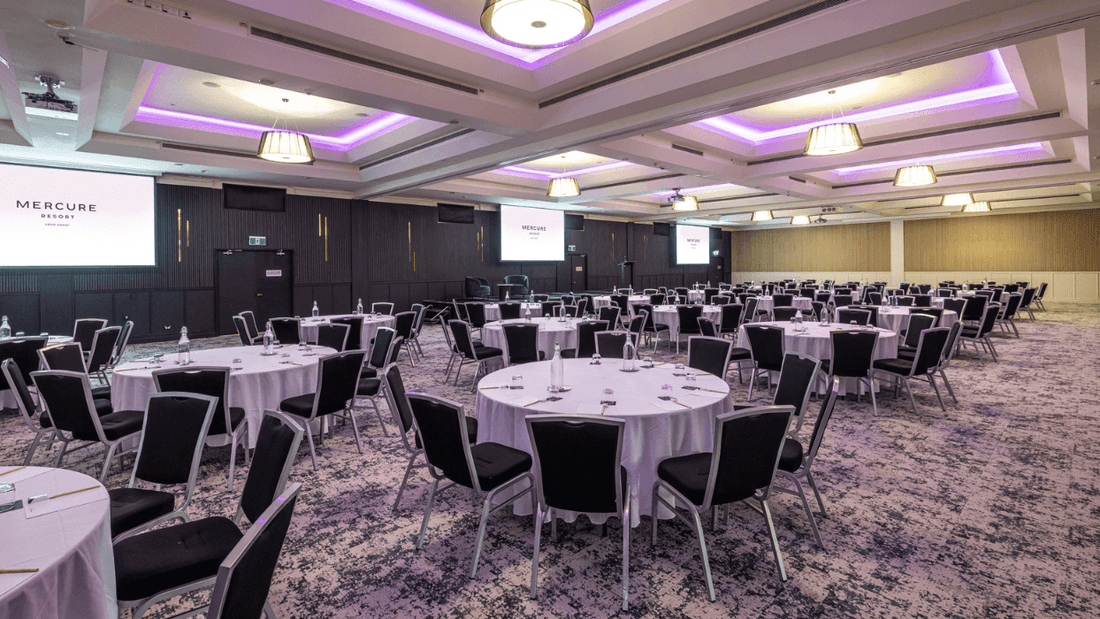 The Masters Ballroom event room at Mercure Gold Coast Resort in Carrara.