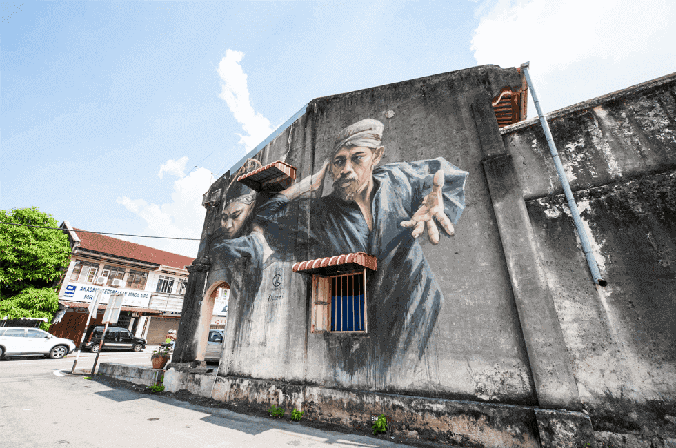Shaolin wall art in George Town Street Art Mural near Sunway Hotel Seberang Jaya