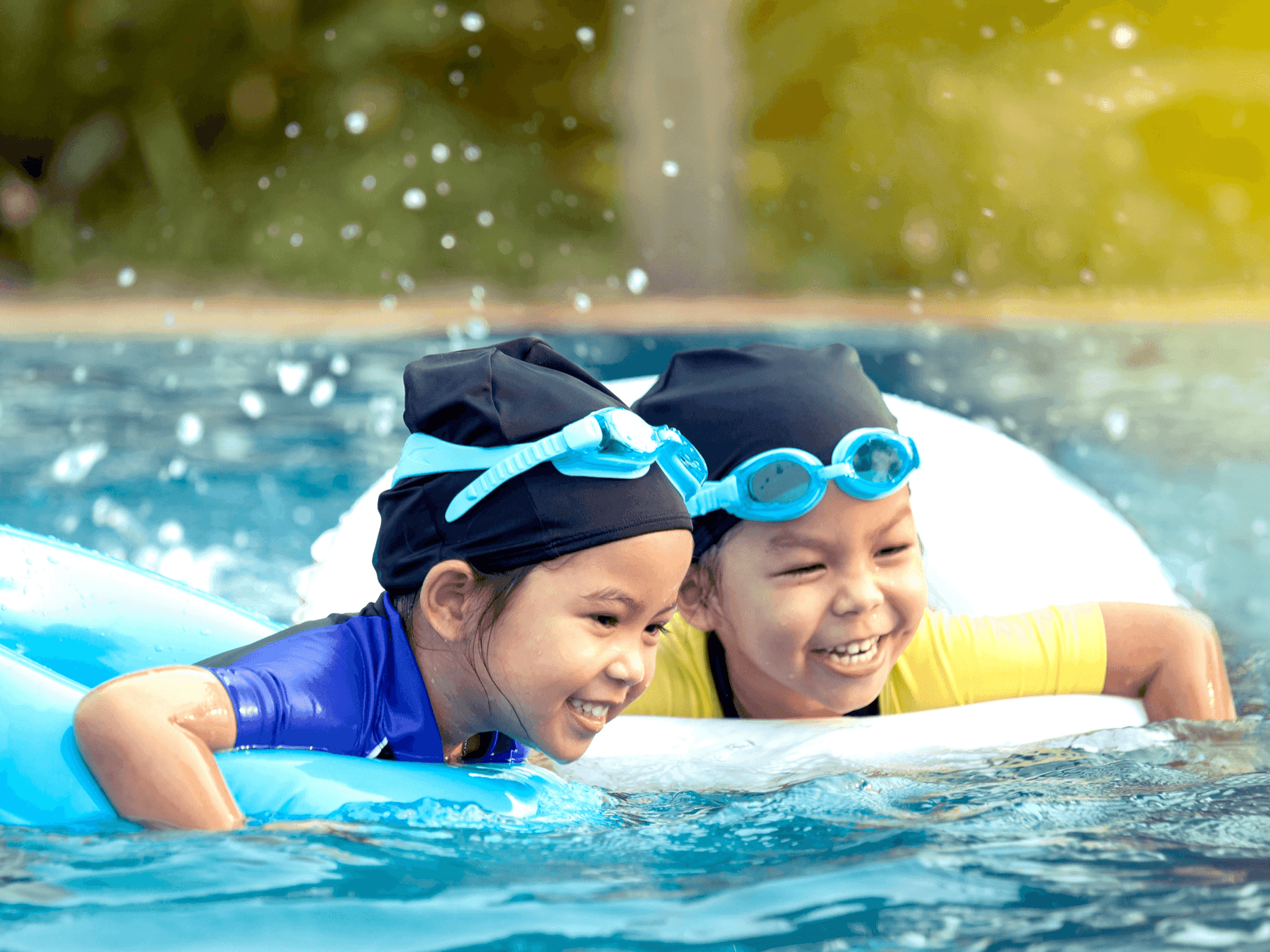 Closeup on kids playing in water at Artyzen Grand Lapa